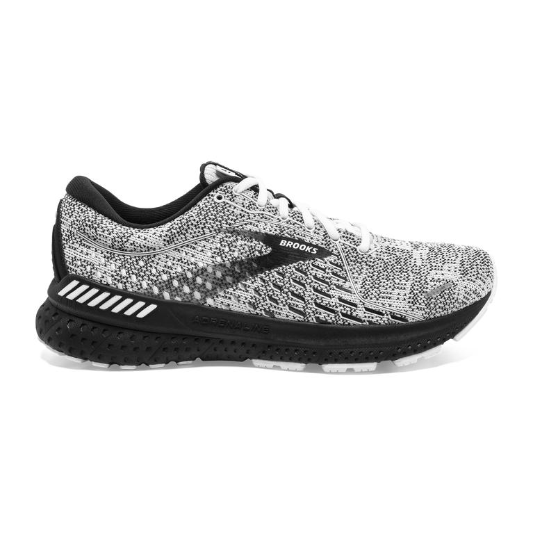 Brooks Adrenaline GTS 21 Road Running Shoes - Women's - White/Grey/Black (57036-PWRQ)